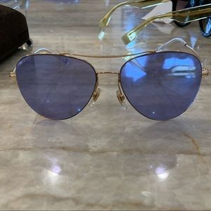 Gucci gold blue aviators GG2245/S